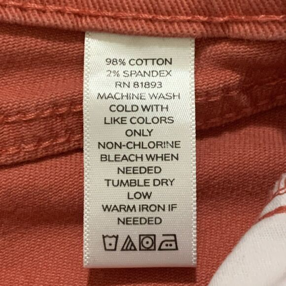 D&Co. Straight Leg Jeans Women 10P Coral 5-Pocket Design Stretch Belt Loops E44‎ - Picture 6 of 15